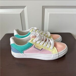 Rocket Dog Cheery Pastel Color Block Sneaker Size 8